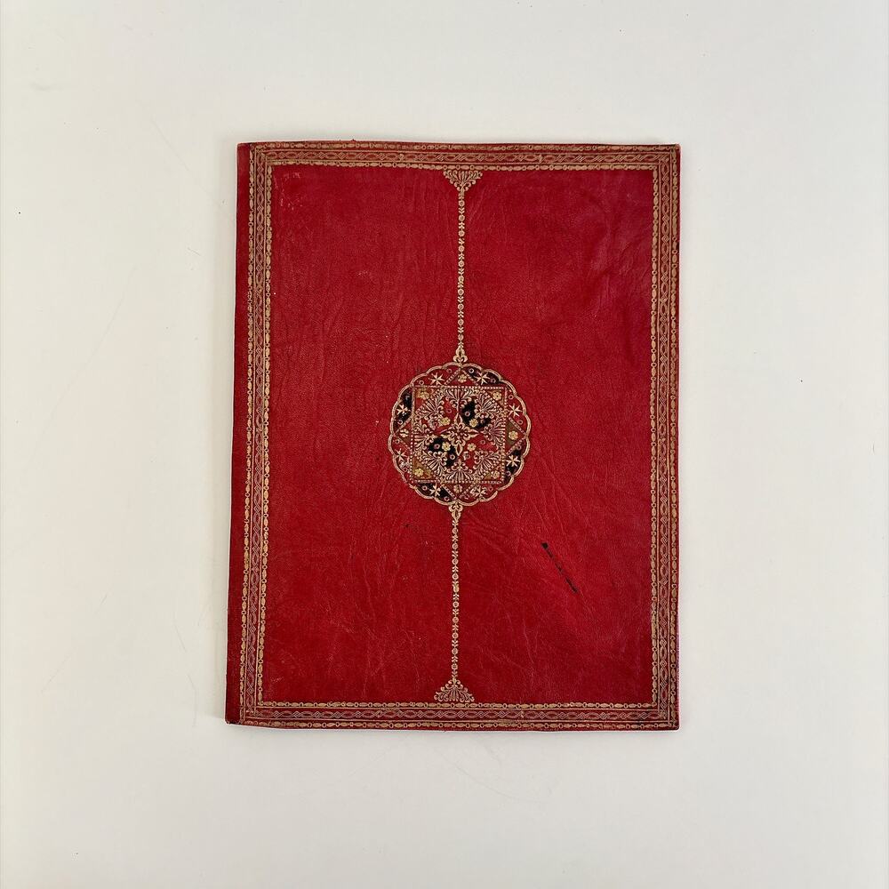 Vintage Red Leather Book Cover 9 x 12